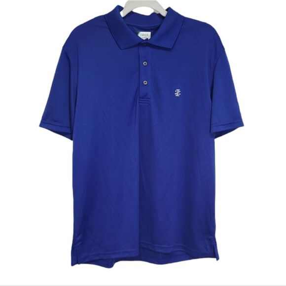 IZOD Men's Golf Polo Navy Blue Short Sleeve Shirt Size Large - Picture 1 of 9